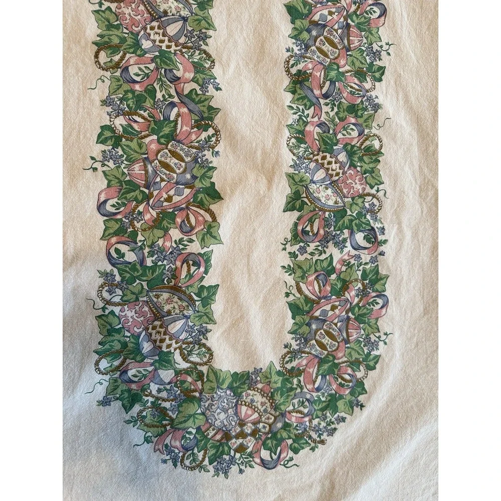 Easter Egg Tablecloth Pastel Vtg 91